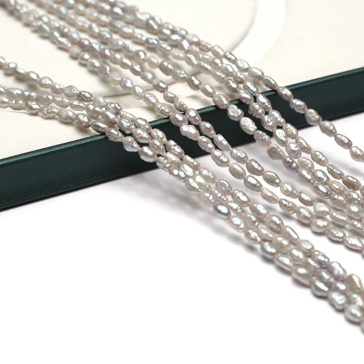 Perle d'eau douce naturelle grise, petite perle plate, bricolage exécutif, collier, bracelet, bijoux