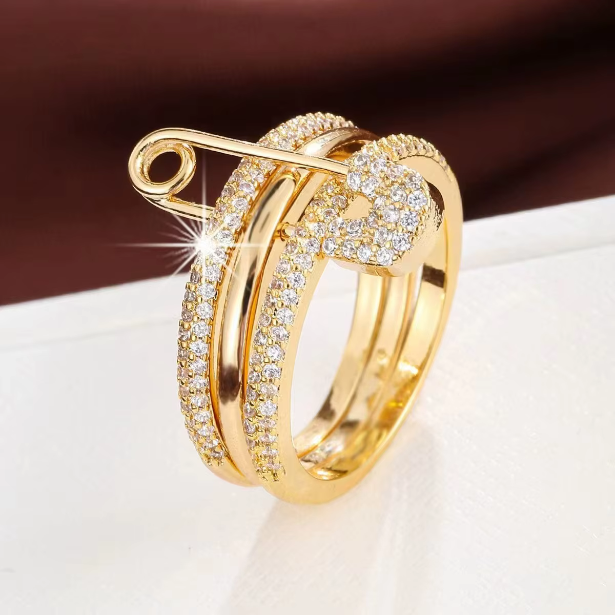 Bagues empilées tendance, Style de rue, cadeau pour amis, fête d'anniversaire, Surprise, Zircon, bij