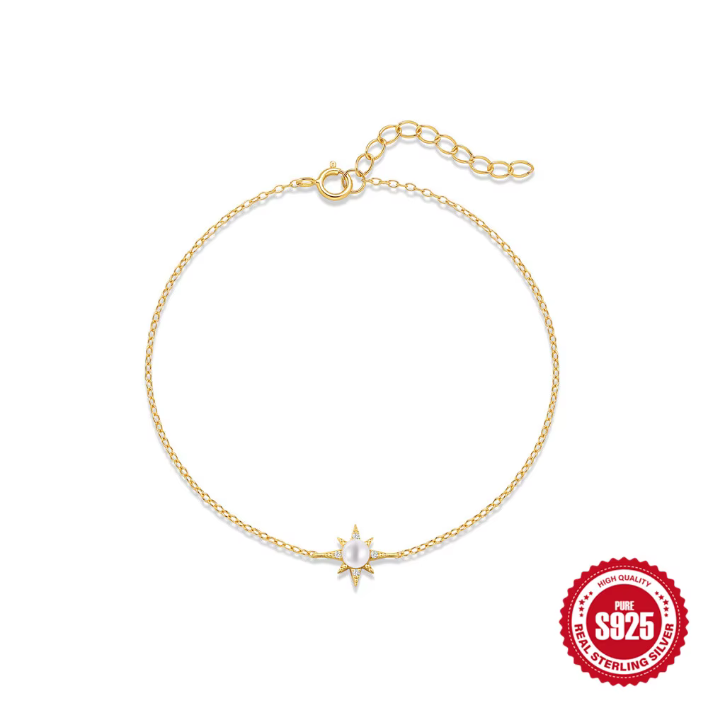 AIDE S925 argent Sterling Marquise opale empilable multi-accessoires Bracelet nu zircone étoile à hu