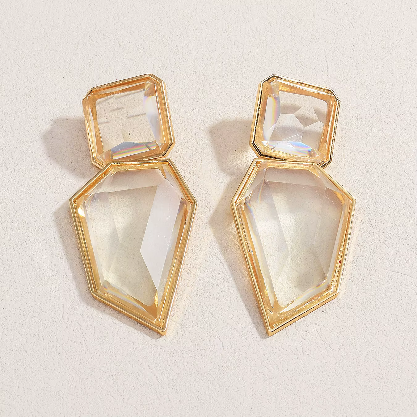 Boucles d'oreilles pendantes géométriques en acrylique, bijoux fantaisie, boucles d'oreilles tendanc