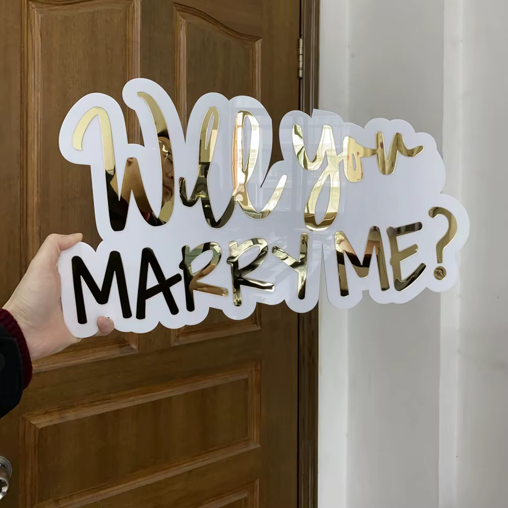 Panneau personnalisé « Veux-tu m'épouser ? » pour proposition de mariage, décoration murale, décorat
