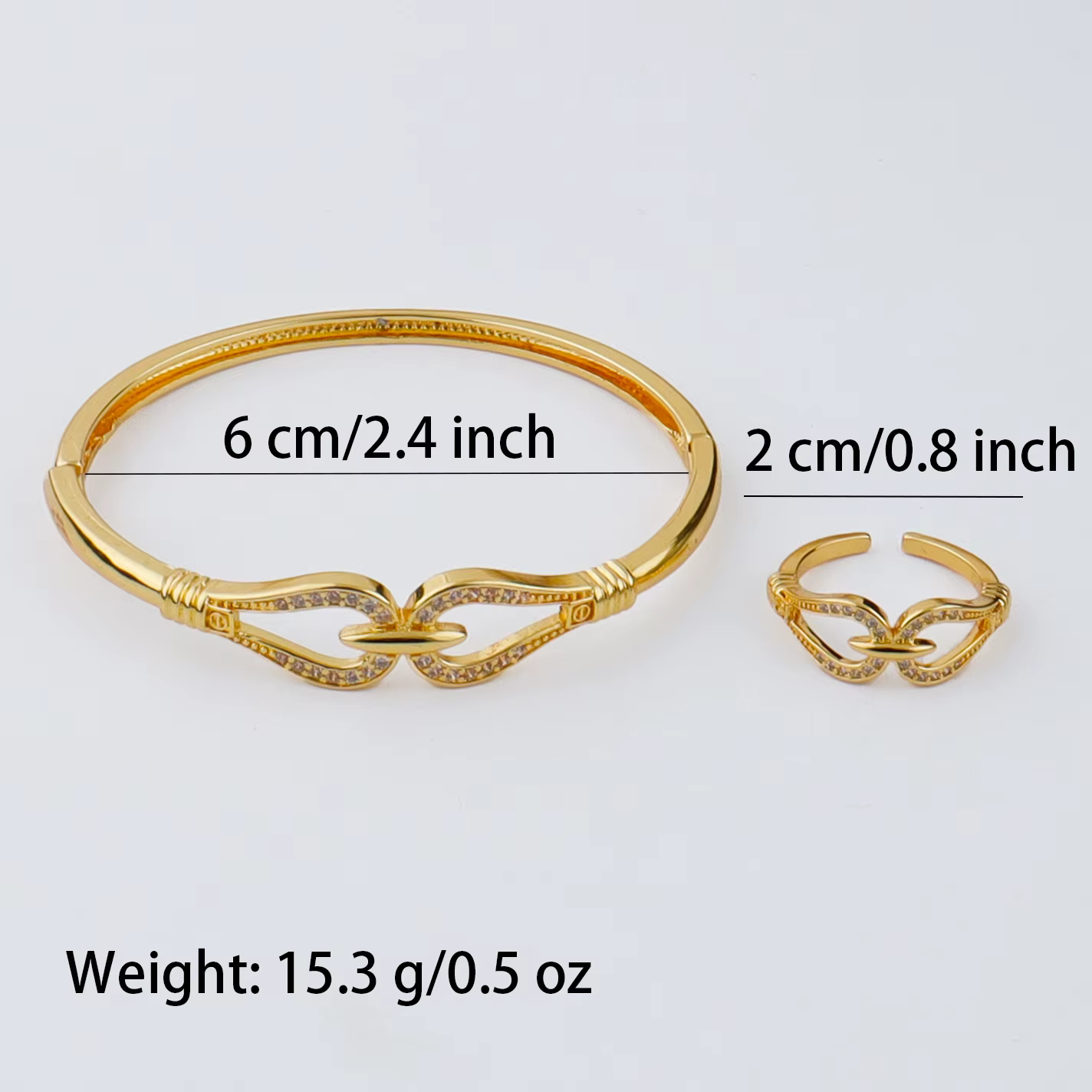 Bracelet et bague ajustable en or 18 carats plaqué or, motif léopard de Dubaï, bijoux de luxe en cui