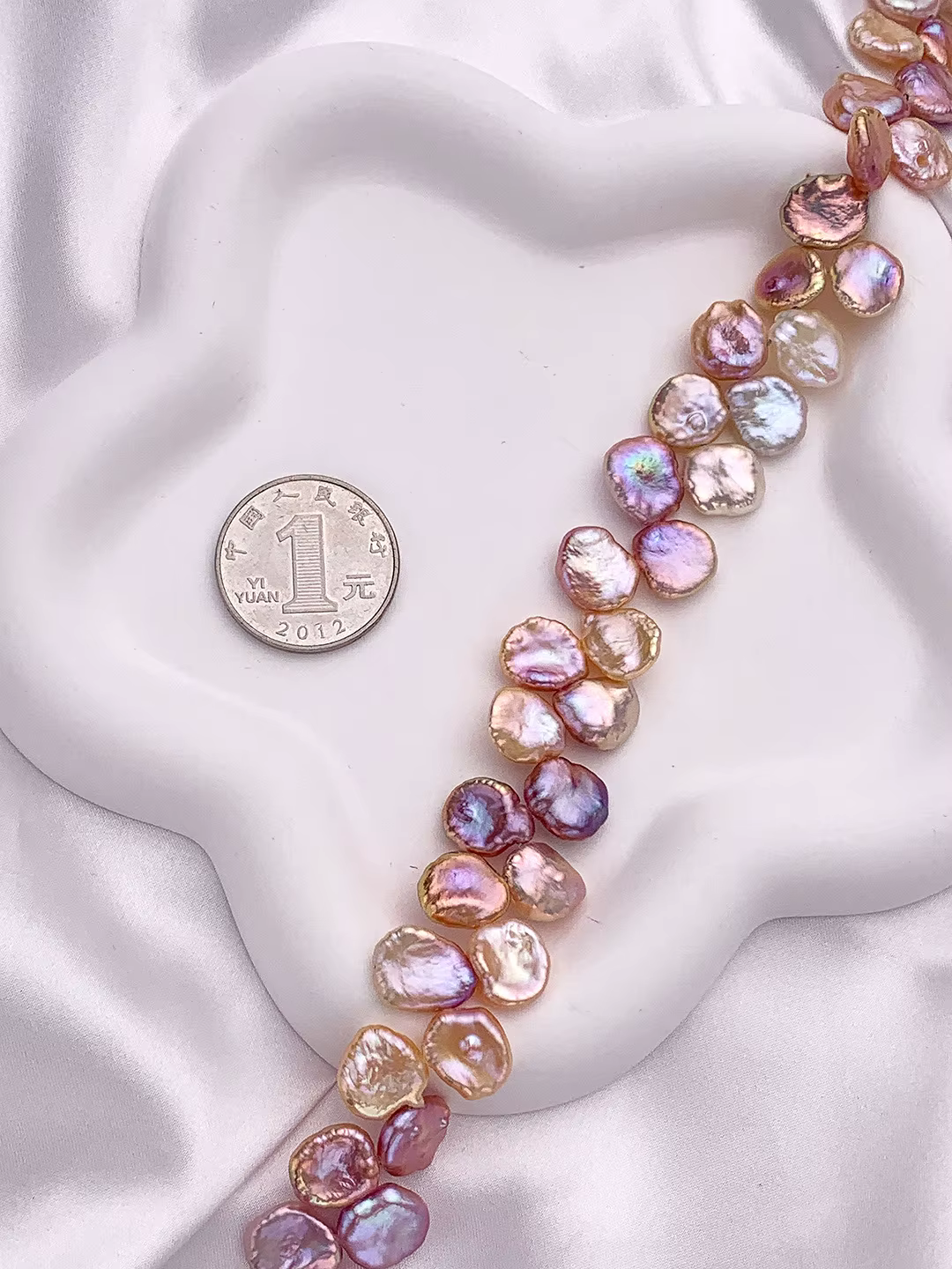 Perles d'eau douce naturelles baroques de haute qualité, perles irrégulières en forme de pétales pou