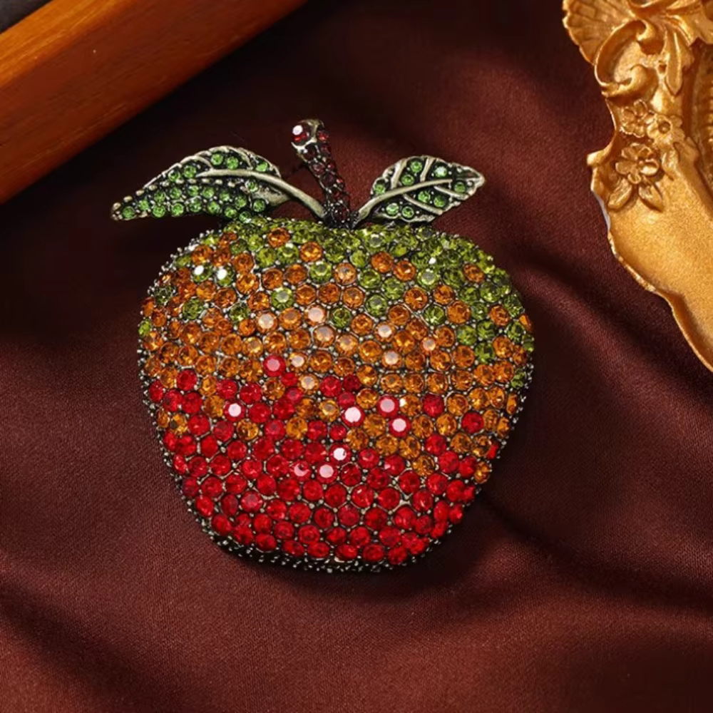 Broche Fruit Contemporaine pour Femme, Accessoire de Mode Artistique pour Fête, Nouvel An et Usage Q