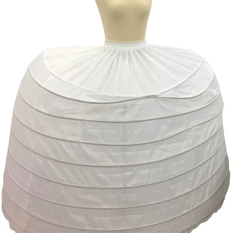 Jupon Vintage à 9 Cerceaux pour Robe de Bal de Palais, Sous-Jupe pour Patients, Accessoire de Mariag