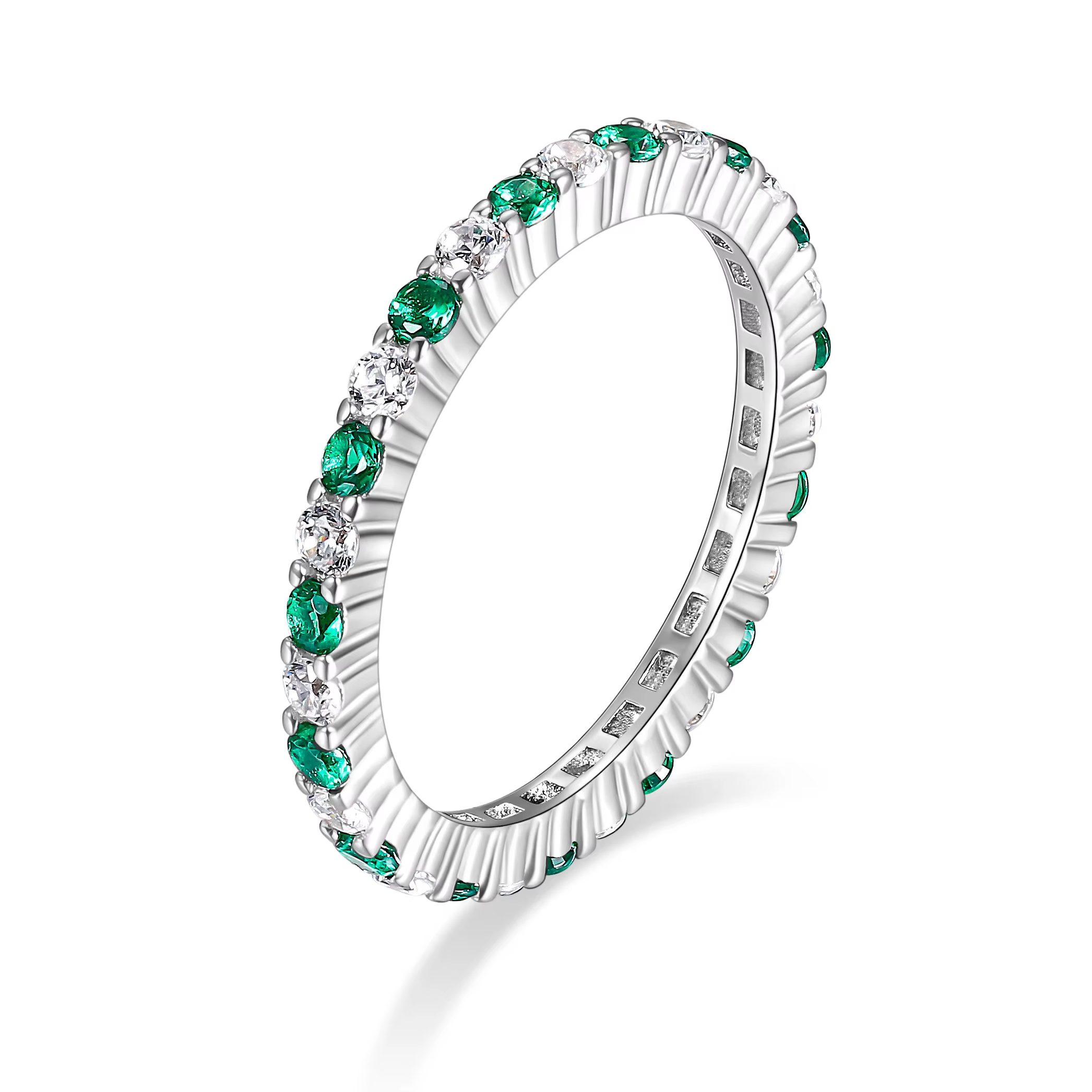 Monkton – bagues en argent Sterling S925 pour femmes, fines et empilables, en saphir, ensemble de bi