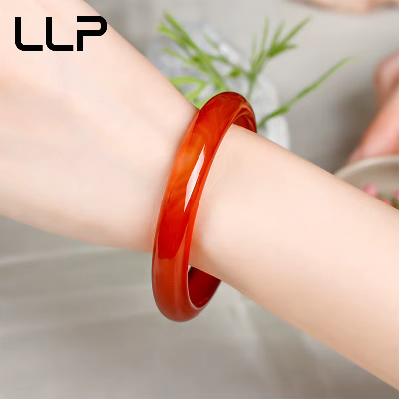Bracelet en agate de glace naturelle, motif cristal de jade, bijoux de luxe pour femmes, cadeaux de 