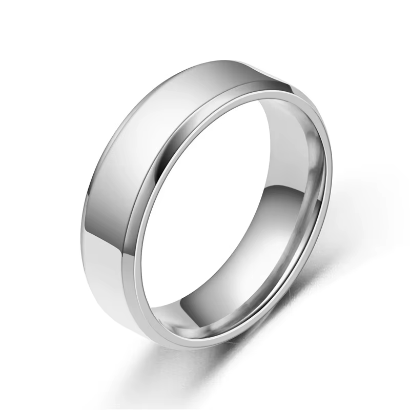 Bague en Acier Inoxydable Lisse pour Homme et Femme, Gravure Personnalisée, Nom, Logo, Couple Amoure