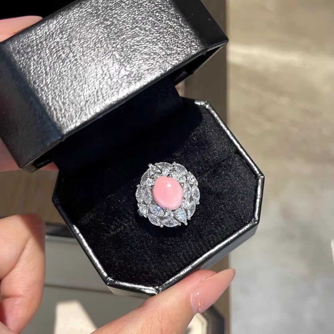 Ensembles de bijoux de conception de luxe exquis avec quartz rose, pendentif, colliers de la préside