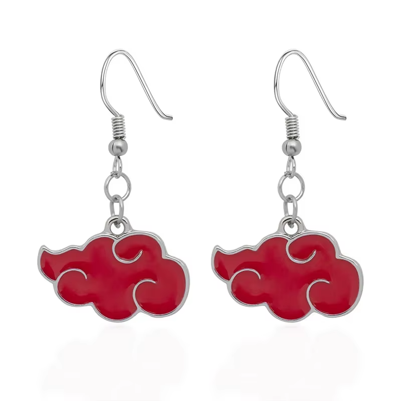 Anime Naruto bijoux boucles d'oreilles goutte accessoires Sharingan Akatsuki Cosplay fête pendentif 