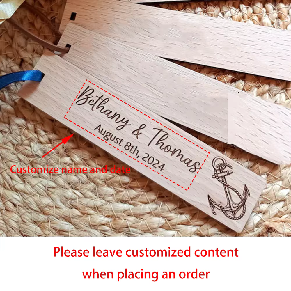 Marque-pages personnalisés en bois pour cadeaux de mariage, 5 pièces, cadeau pour invités, cadeaux d