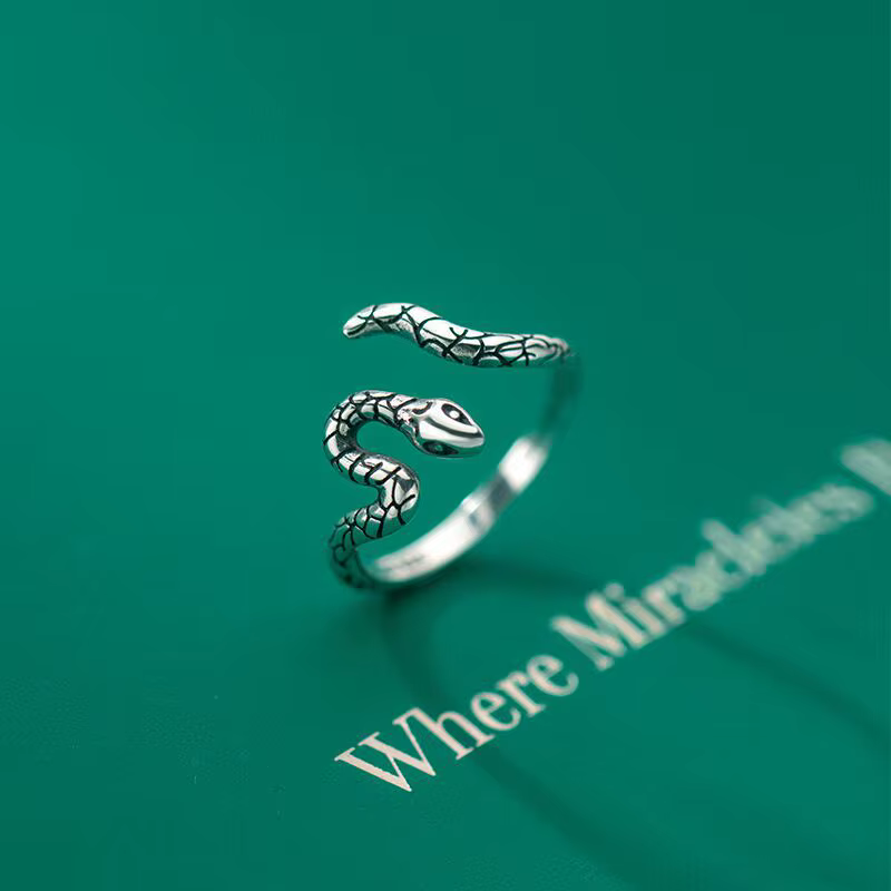 Nouveauté : bagues serpent en argent sterling 925 pour femmes, accessoires de bijoux de luxe, bijout