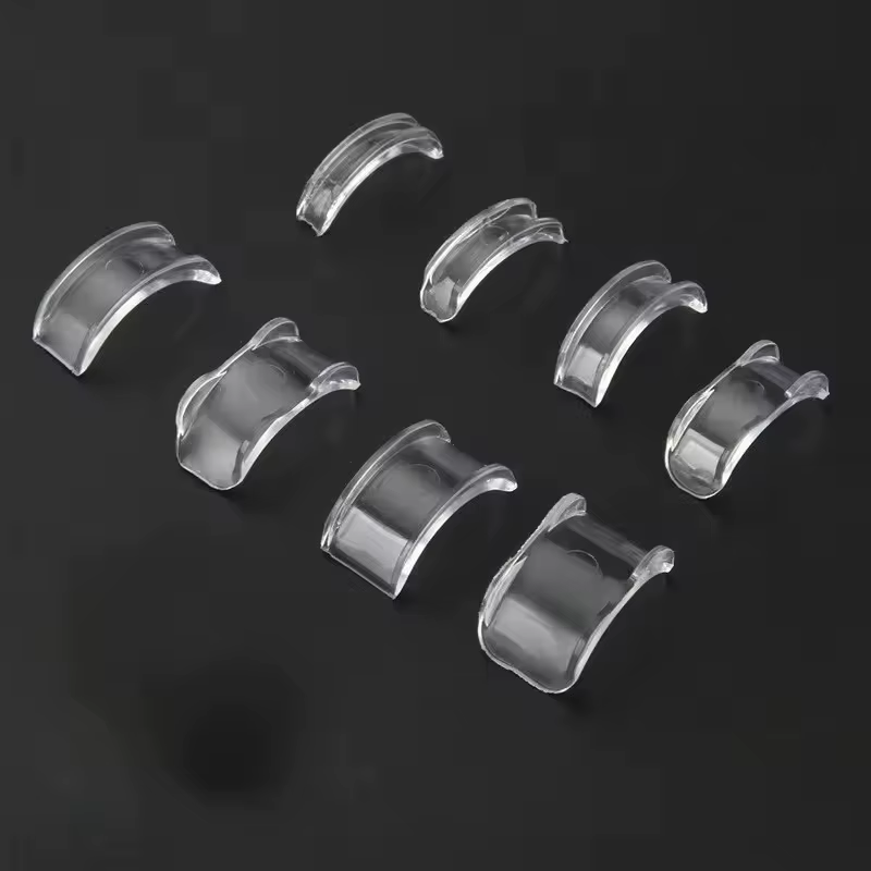 Anneau de mesure Transparent Invisible en Silicone, 8 tailles, Anti-perte, support d'anneau Invisibl