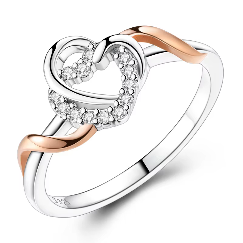 Boucles d'oreilles, collier, bague française en argent 925, amour éternel et infinis, ensemble de tr