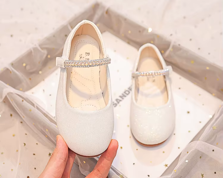 Filles Mary Janes chaussures pour fête mariage enfants princesse chaussures enfants strass brillant 