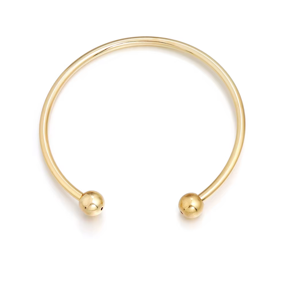Bracelet jonc ouvert réglable Louleur, bracelet en fil métallique, base pour la création de bijoux D