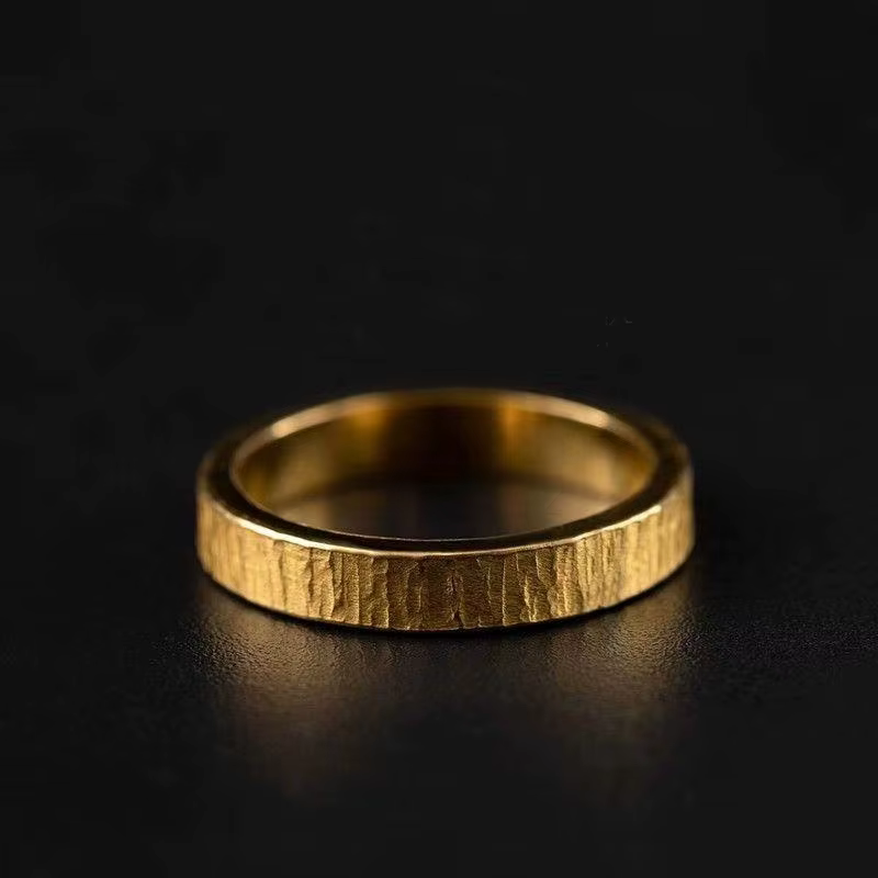 Bague dorée de personnalité pour hommes, accessoires de doigt index, bague tendance réglable pour ca