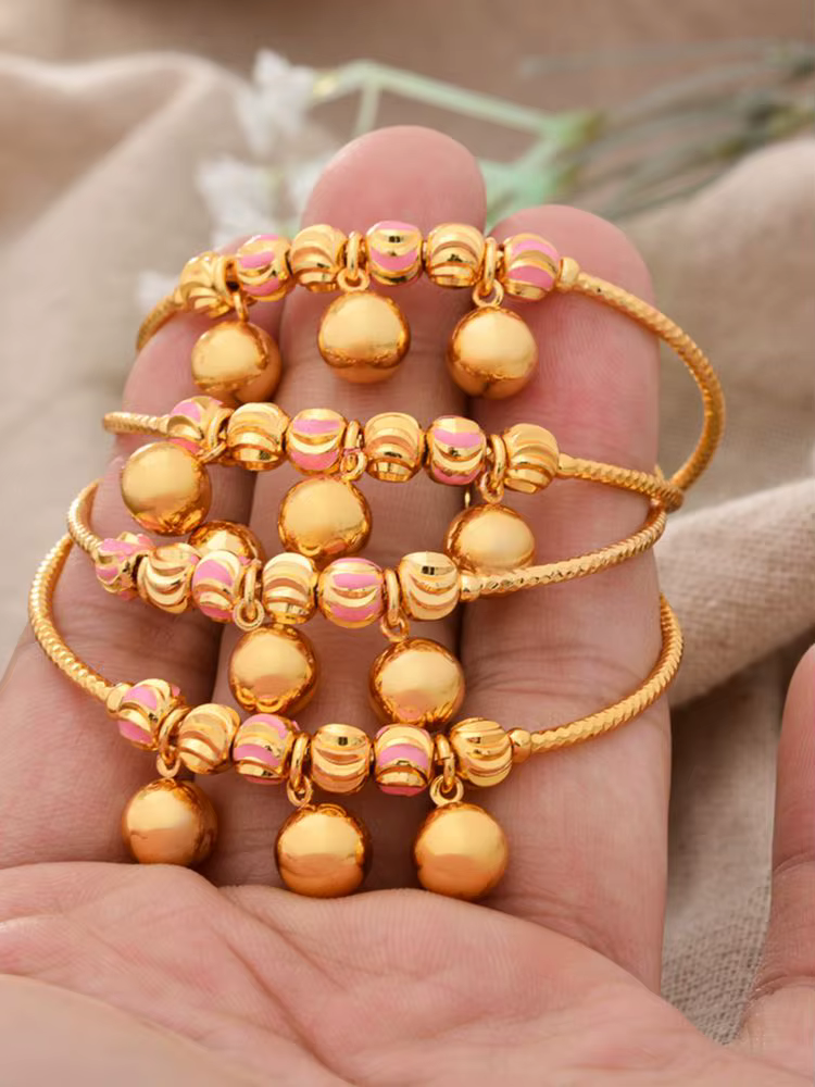Bracelets à la mode pour enfants, filles et garçons, 4 pièces, bijoux de luxe couleur or, cadeau, Ni