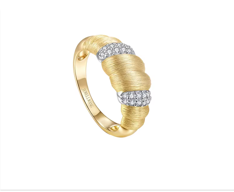 Bague en saphir blanc JEWELLWANG, design croissant, vintage, luxe, esthétique minimaliste, bijou de 