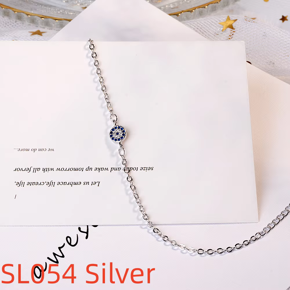 Bracelet en argent Sterling 925 pour femmes, en Zircon, mauvais œil, élégant, à la mode, Tennis, fêt