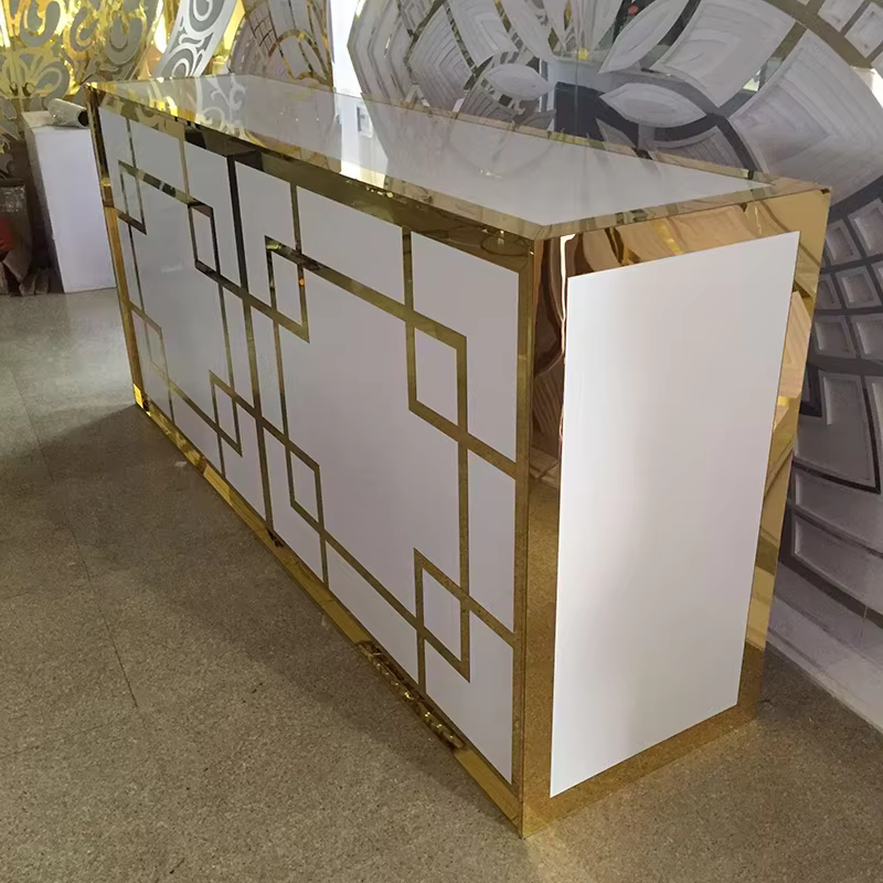 Table de bar de luxe de nouvelle conception moderne pour la décoration de fête d'hôtel de mariage ut