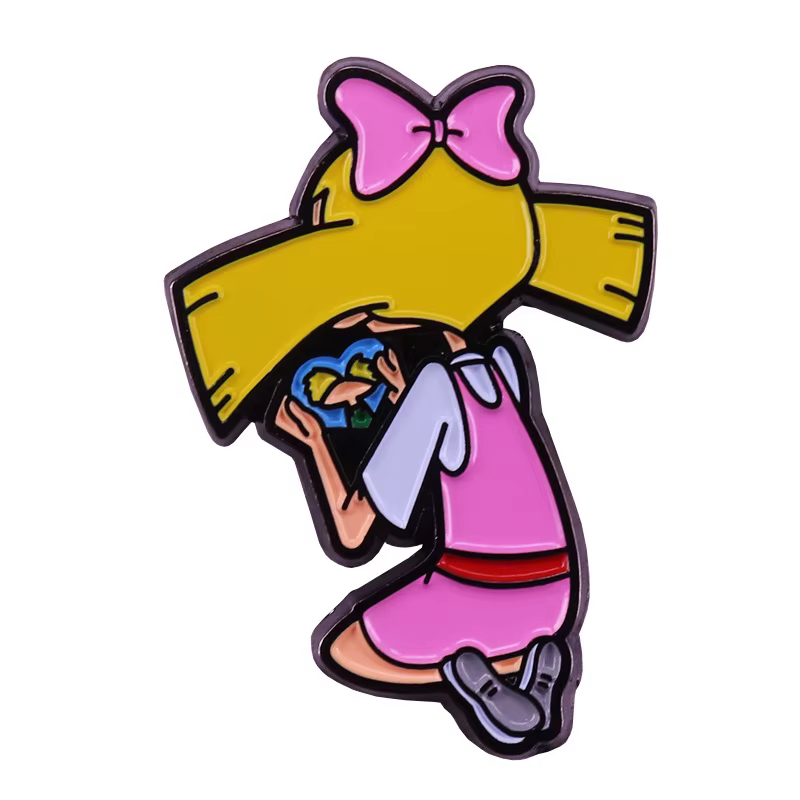 Hé Arnold! Épingles à revers classiques de dessin animé pour sacs à dos, épingles en émail, Badges, 