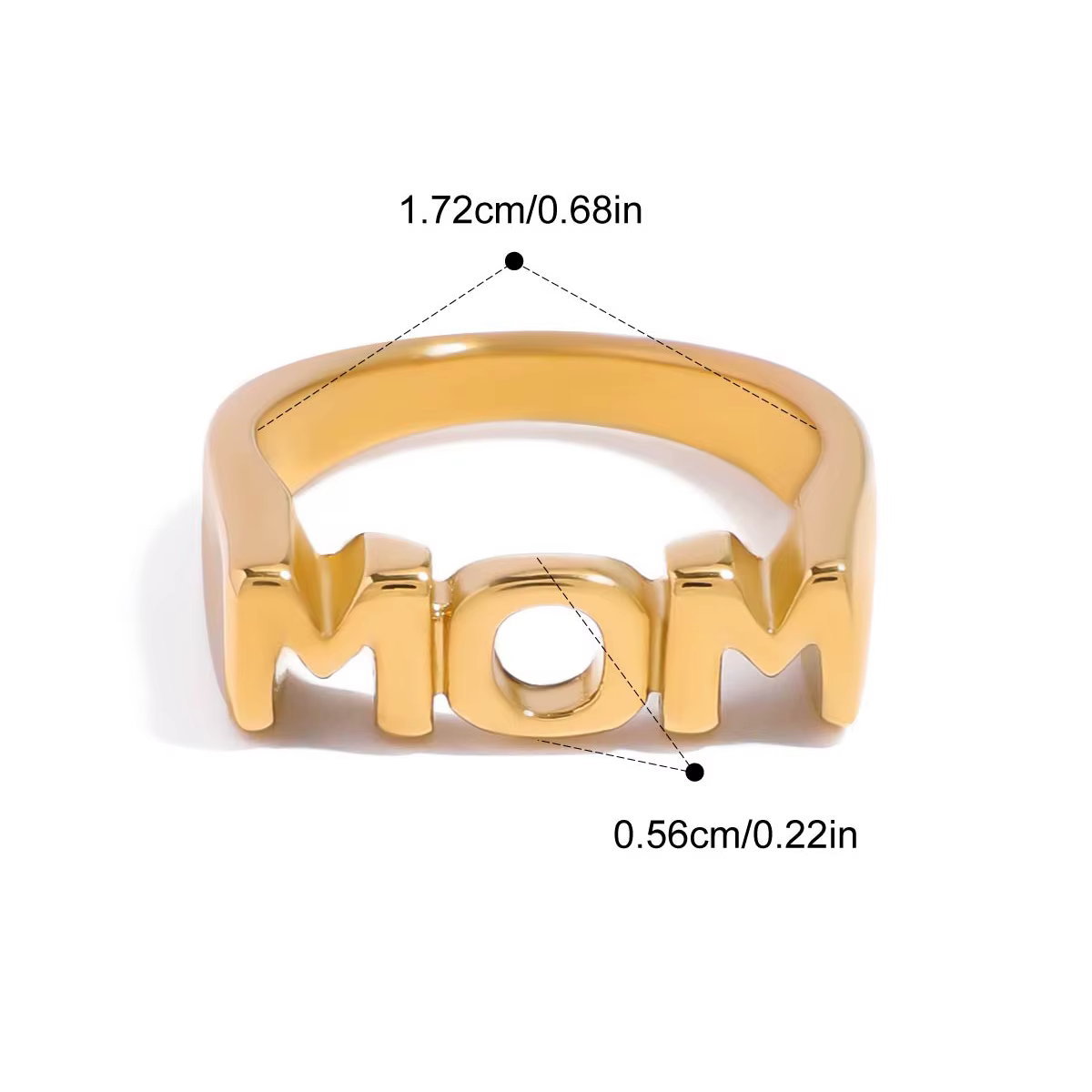 Yori – bague créative en acier inoxydable avec lettres pour la fête des mères, étanche, insolite, te
