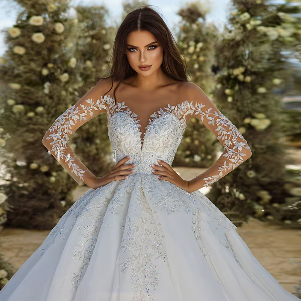 Robes de mariée A-ligne en tulle à plusieurs niveaux personnalisées, robes de princesse, magnifiques