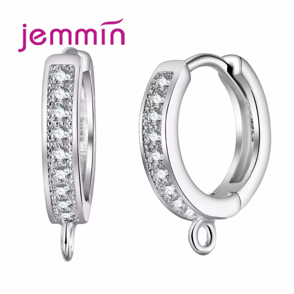 Boucles d'oreilles en cristal et argent Sterling 925 pour femmes, 10 pièces, accessoires de bijoux d