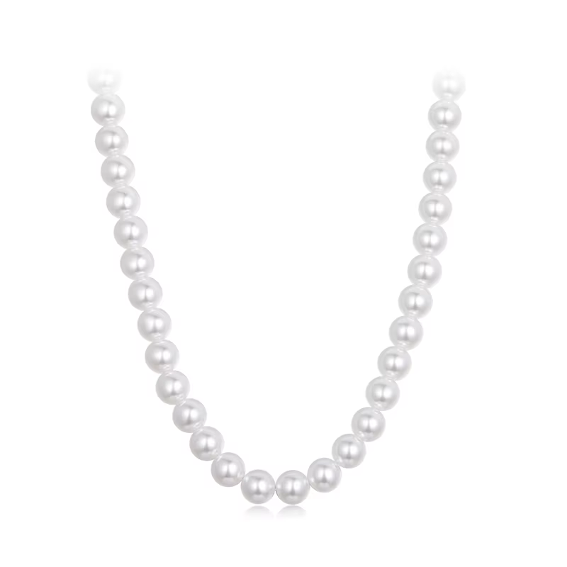 BAMOER-Collier de perles blanches pour femmes, collier de perles JOFaux Pearl avec fermoir réglable 
