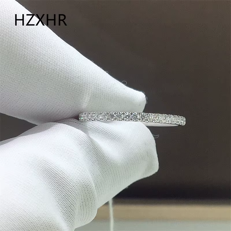 Bague de cocktail Moissanite pour femme, platine Pt950, coupe brillante, réussite du testeur de diam