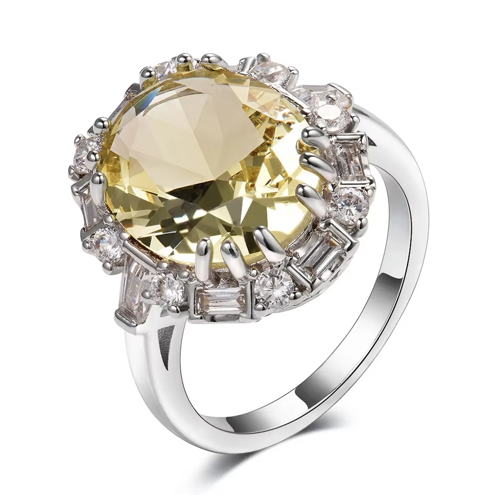 Nasiya Citrine pierres précieuses anneaux pour femmes bijoux bague anniversaire de mariage Paty cade