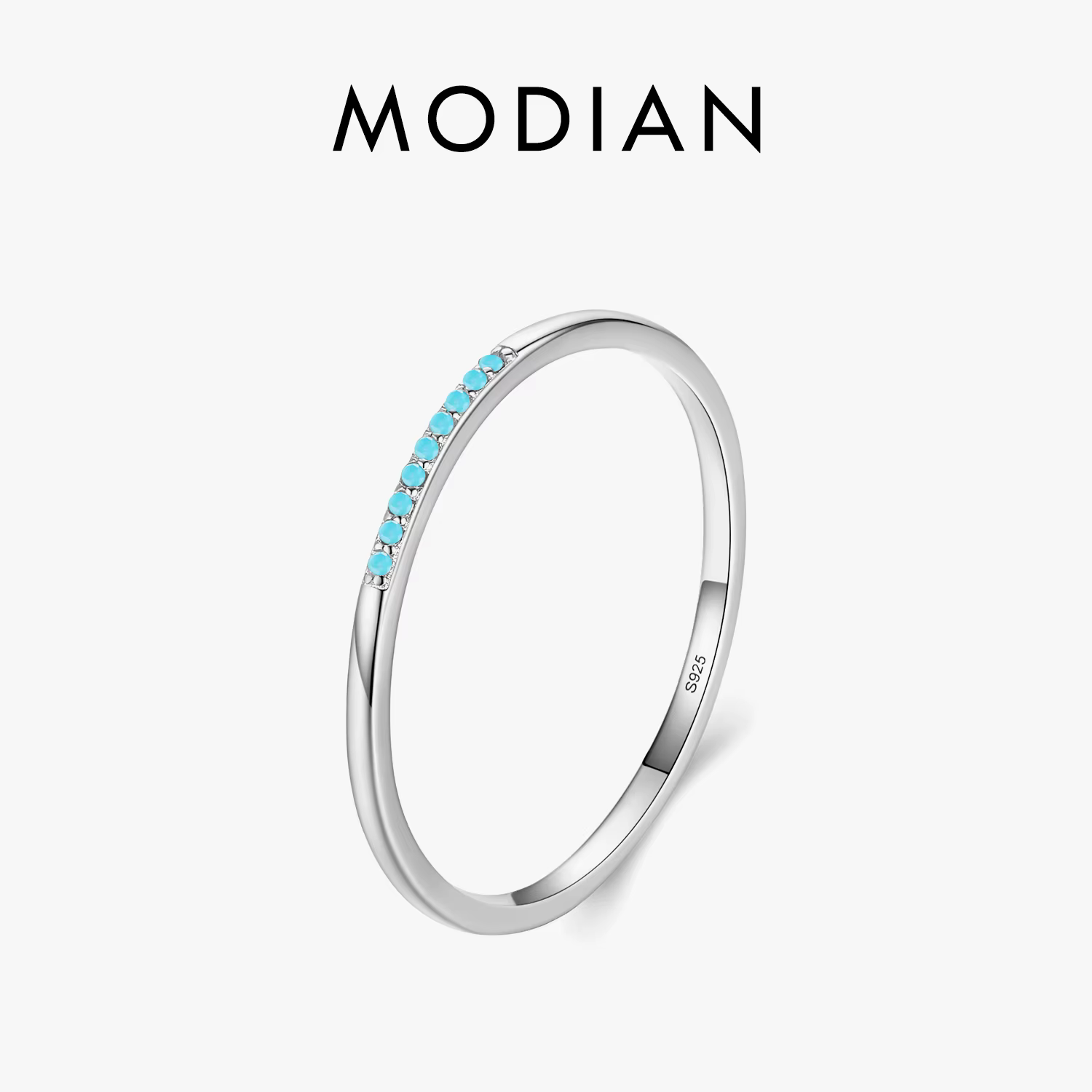 Modian haute qualité Turquoise Vintage bague 100% réel 925 en argent Sterling exquis bagues pour les