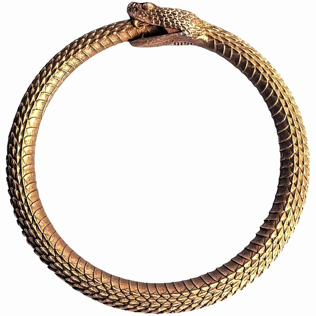 Porte-clés serpent de personnalité, Vintage, couleur or, anneaux Ouroboros, bijoux pour hommes, acce