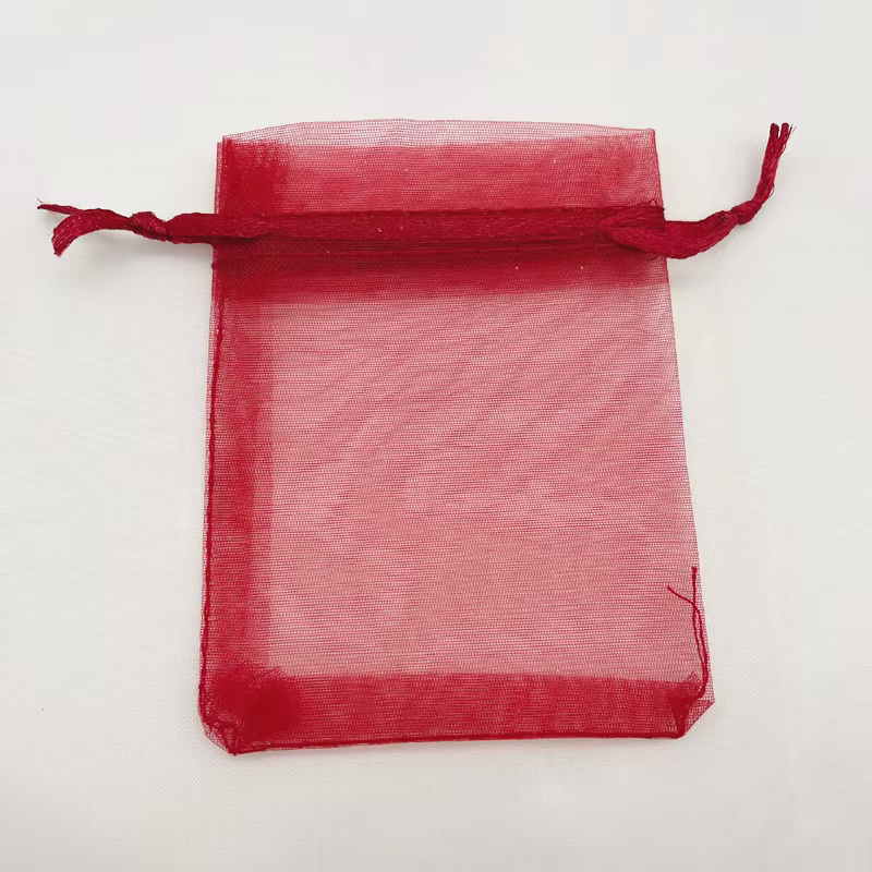 Sac cadeau rouge vin bordeaux, sacs de rangement à cordon de serrage pour bijoux d'emballage de mari