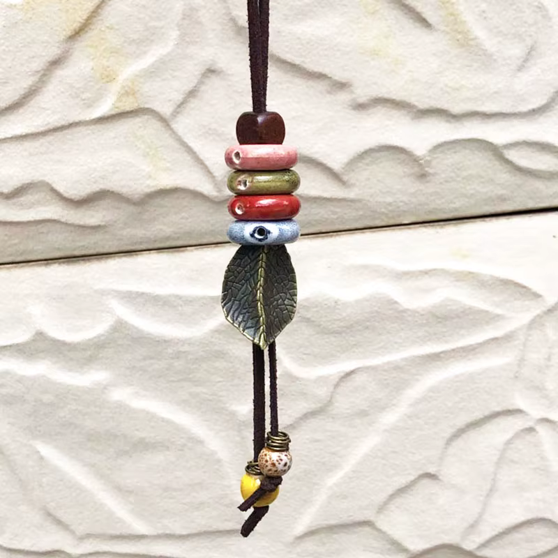 Miredo bijoux en gros mode pendentif en céramique artware collier livraison directe 2X105