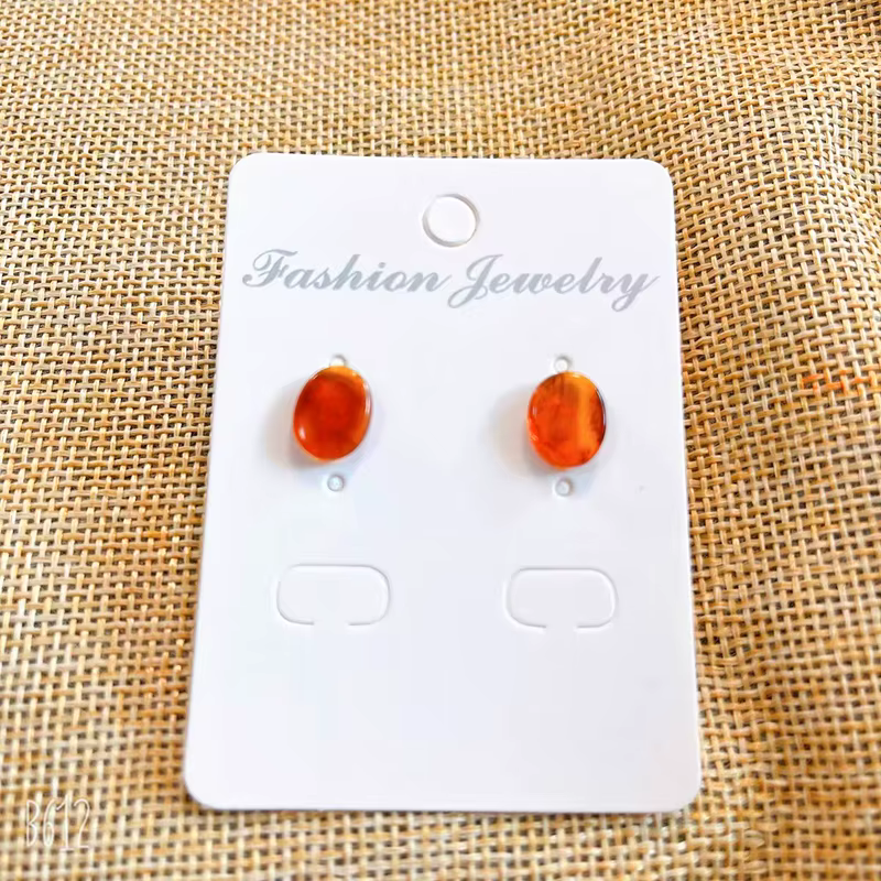 Boucles d'oreilles ovales en cire d'abeille ambre naturel pour femme, boucles d'oreilles de luxe, da