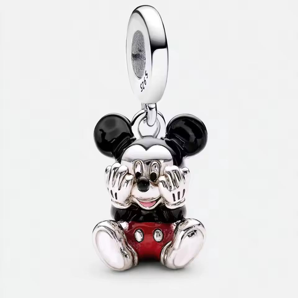 2025 nouvelles perles pendentif Mickey Mouse 925 petits bijoux en argent est un cadeau parfait de No