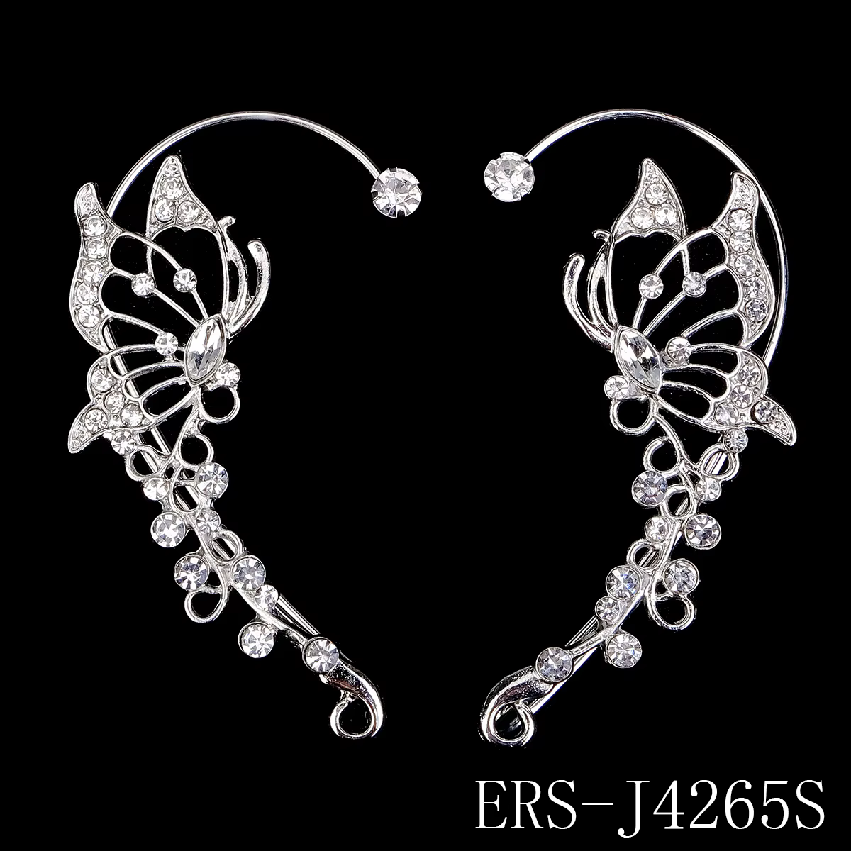 Boucles d'oreilles de luxe avec Clip en forme d'os de reine, strass exquis en cristal, accessoires d