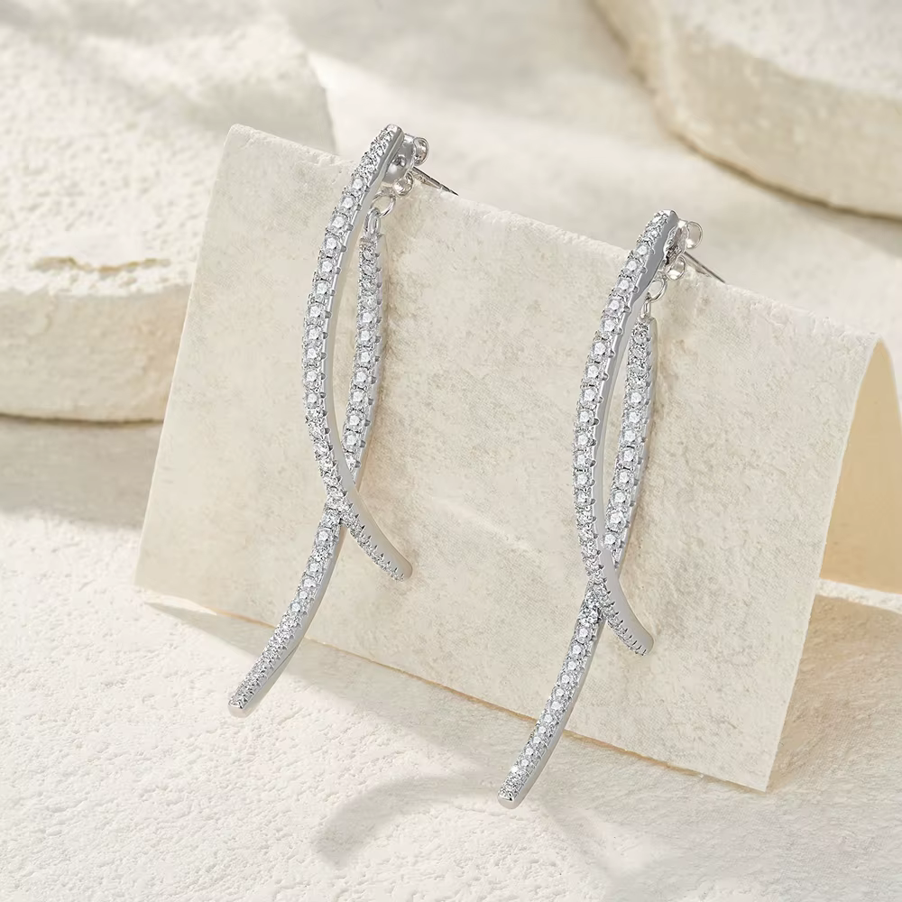 PuBang Fine Jewelry – boucles d'oreilles scintillantes en argent Sterling 925, 3EX VVS1 D couleur, d