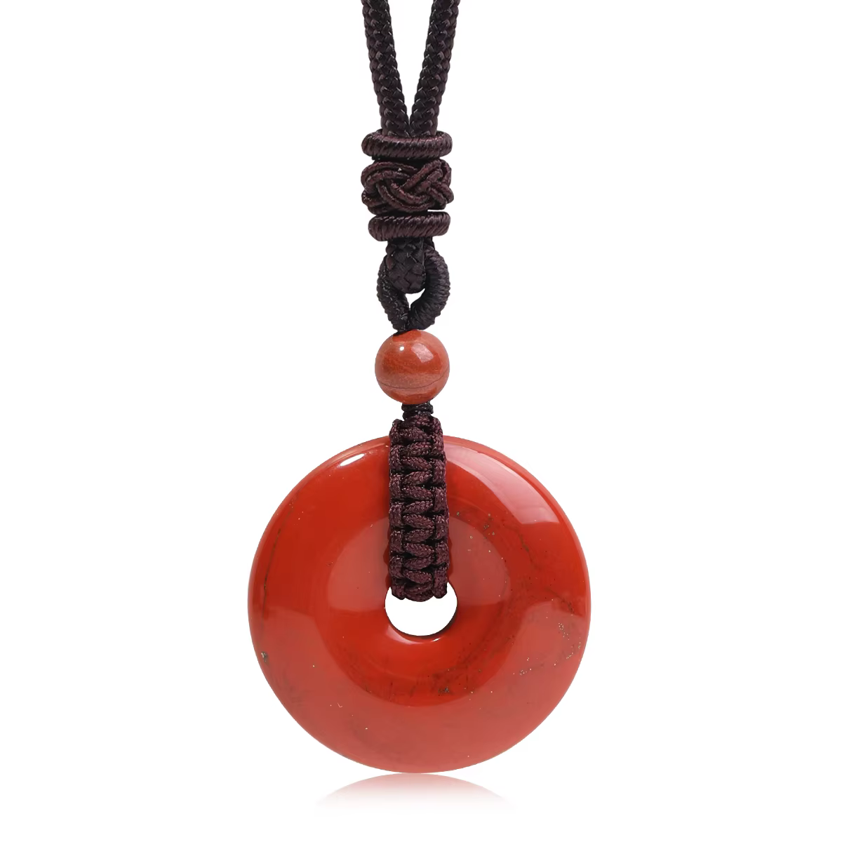 Collier pour hommes, pendentif en pierres précieuses naturelles, nœud chinois réglable, meilleur cad