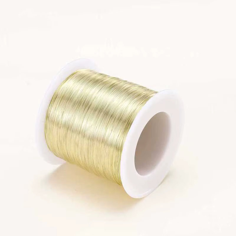 Fil de cuivre plaqué or véritable 18K, pour bricolage, fournitures de fabrication de bijoux faits à 
