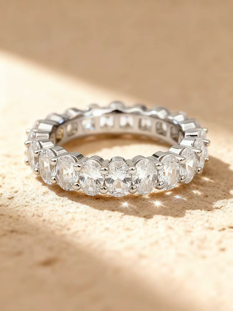 Bague ovale originale en argent Sterling 925 pour femmes, bijoux fins de luxe de haute qualité, cade