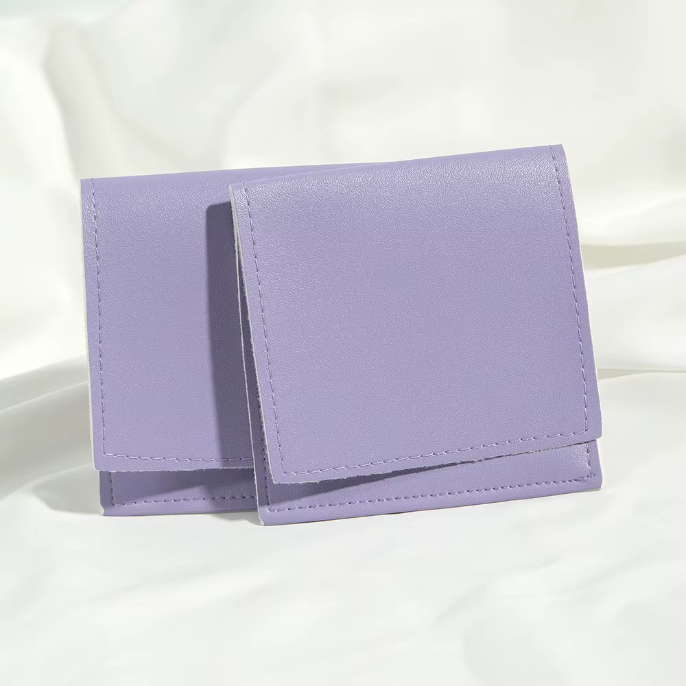 100 pochettes en cuir PU pour bijoux, sacs cadeaux, emballages pour boucles d'oreilles, colliers, br