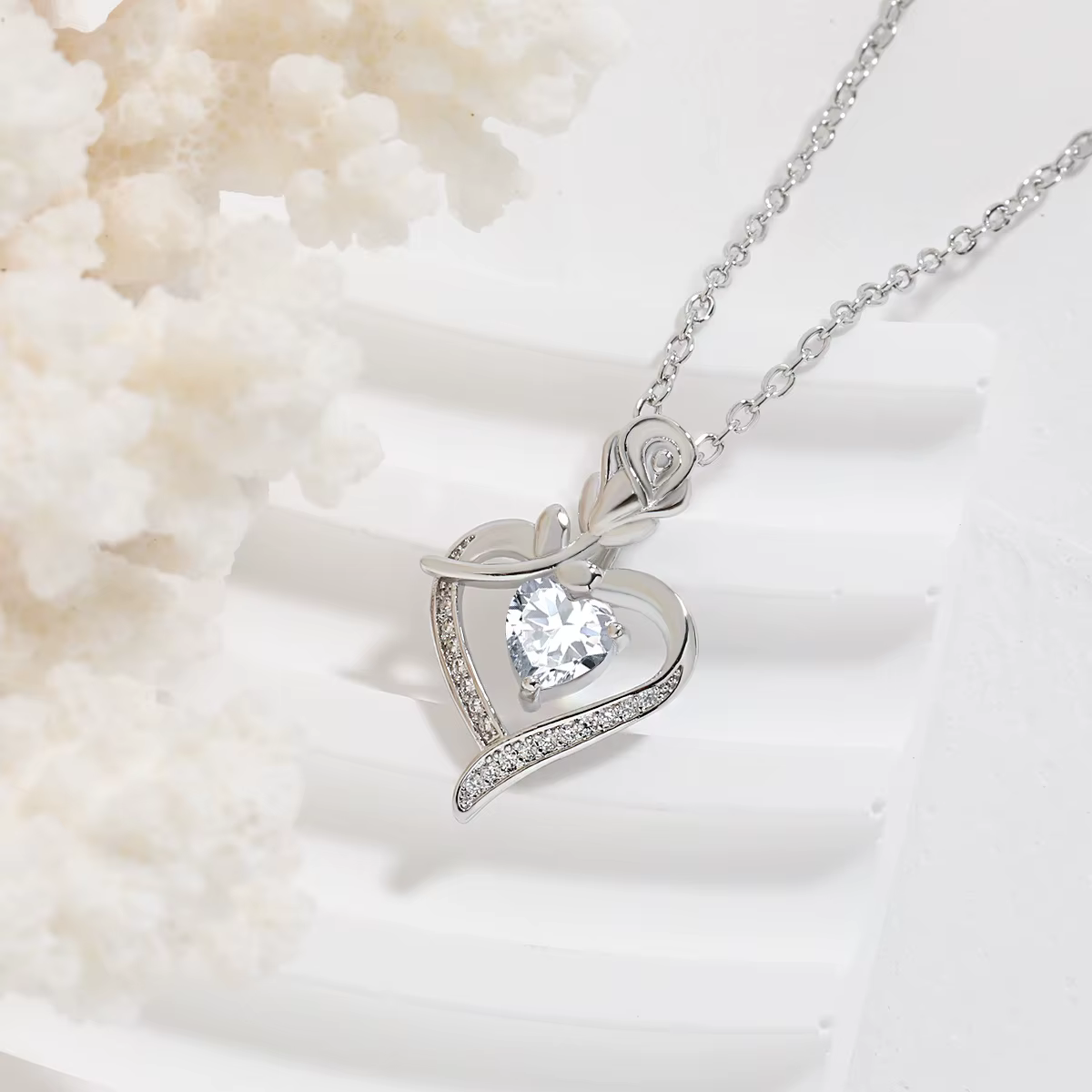 Pendentifs en fleurs éternelles, collier en cuivre pour femmes, collier de charme en forme de rose d