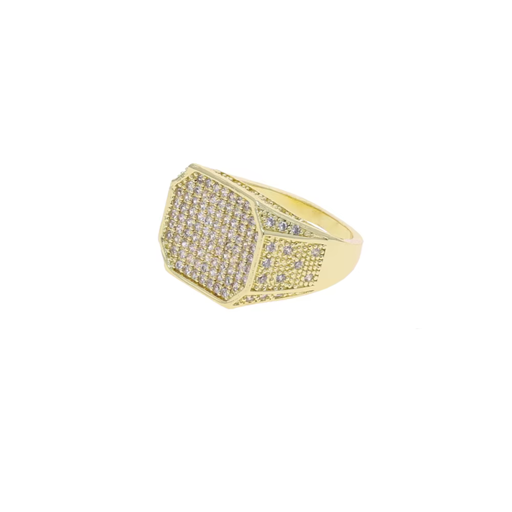 Bague Pinky en forme carrée pour femme, bijoux de doigt, micro pavé, Cz étincelant, indépendant, doc