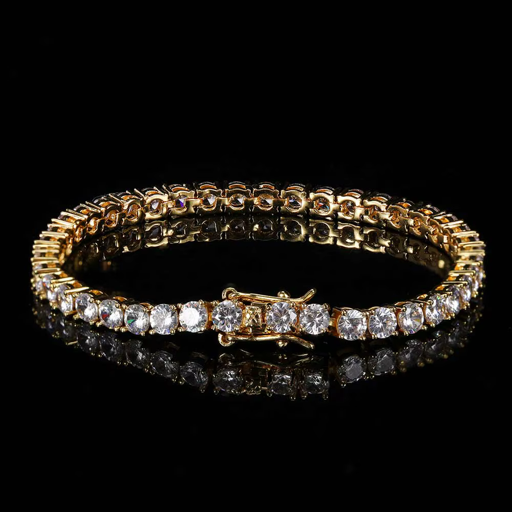 Hip Hop bijoux 1 rangée glacé chaîne de Tennis Bling CZ hommes diamant cubique zircone collier ras d