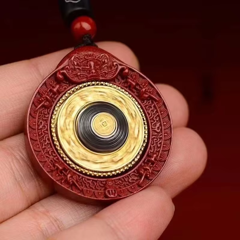 Collier pendentif trigrammes de sable napvermillon naturel pour hommes et femmes, bijoux de guérison