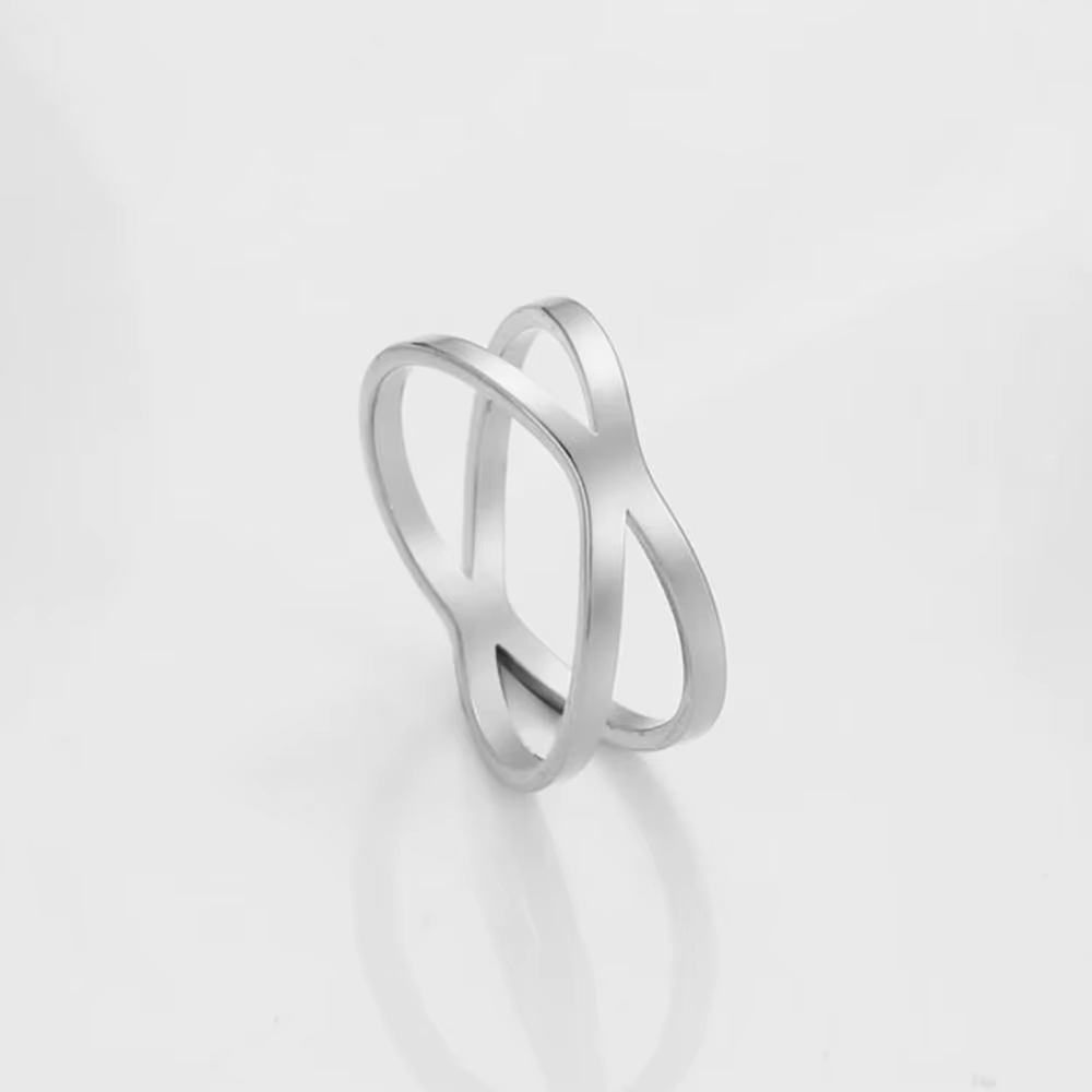 Skyrim croix couleur or femmes anneaux en acier inoxydable mode mariage fiançailles bague décontract