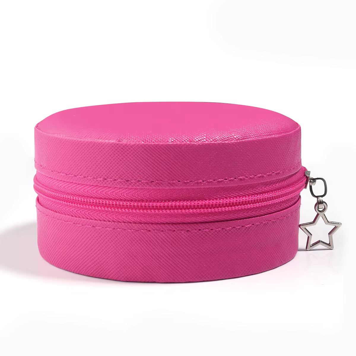 Boîte à bijoux en cuir PU, 1 pièce, étui rond pour organisateur de bijoux, multicolore, Portable, co
